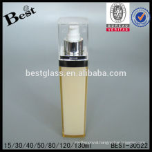 50ml square empty glass bottle for brandy with lotion pump and cap, cheap price with best quality alibaba china, free sample OEM